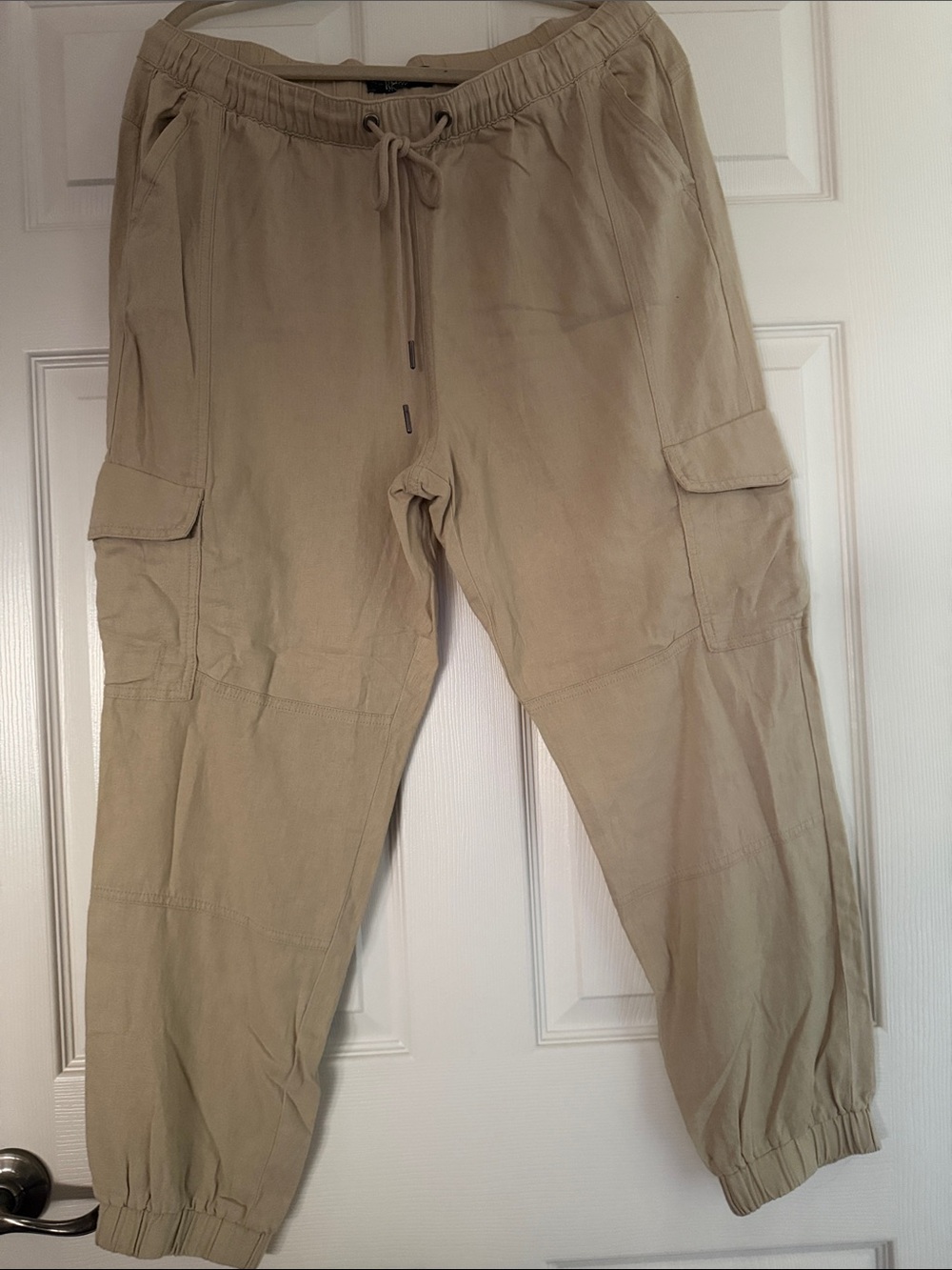 Rewash Tan Cargo Jogger Pants